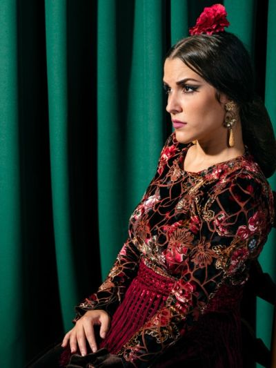 Georgette Embroidered Cape Set