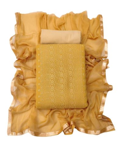 Elegant Sky Blue Georgette Dress Material