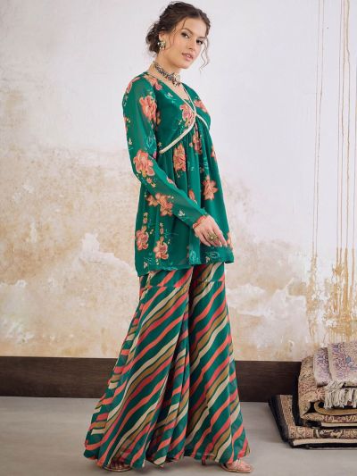 Elegant Peach Palazzo Suit