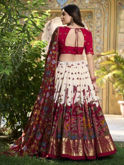 Royal Crimson Zardozi Bridal Wedding Lehenga Set