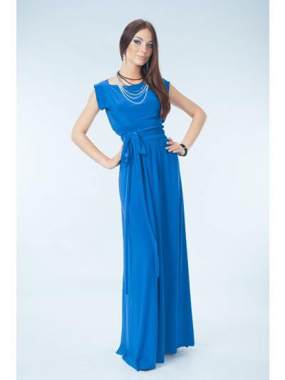 Elegant Satin Sleeveless Evening Gown